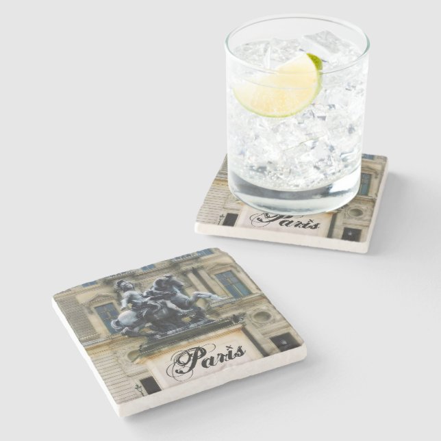 DESSOUS-DE-VERRE EN PIERRE PARIS FRANCE   (Côté)