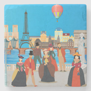 Dessous-de-verre En Pierre Paris victorien