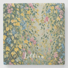 Dessous-de-verre En Pierre Passage enchanté : Jardin secret Pastel