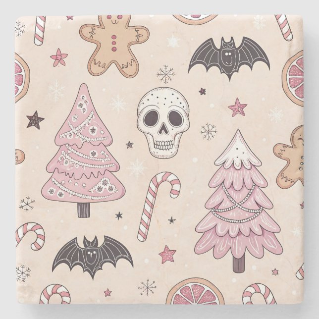 Dessous-de-verre En Pierre Pastel goth emo Noël (Devant)