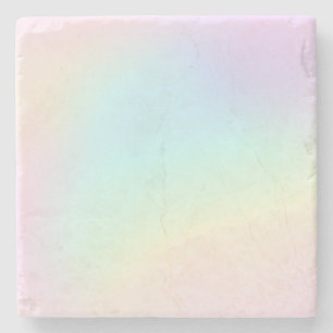Dessous-de-verre En Pierre Pastel Rainbow fête d'anniversaire esthétique