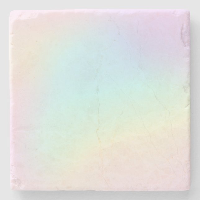 Dessous-de-verre En Pierre Pastel Rainbow fête d'anniversaire esthétique (Devant)