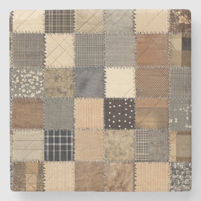 Dessous-de-verre En Pierre Patchwork rustique (Devant)