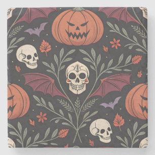 Dessous-de-verre En Pierre Pattern d'Halloween