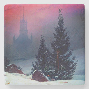 Dessous-de-verre En Pierre Paysage d'hiver Caspar David Friedrich