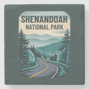 Dessous-de-verre En Pierre Paysage du parc national de Shenandoah