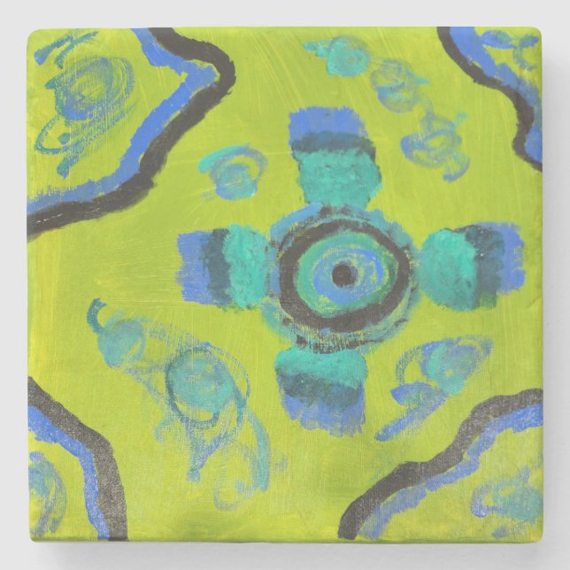 Dessous-de-verre En Pierre Peacock (Devant)