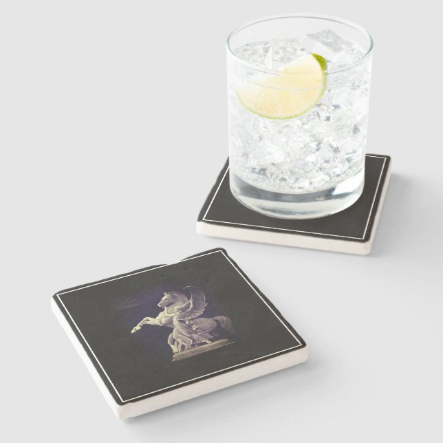 Dessous-de-verre En Pierre Pegasus – Pégase – Louis-Emile Durandelle (Côté)