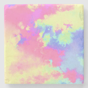 Dessous-de-verre En Pierre Peinture arc-en-ciel