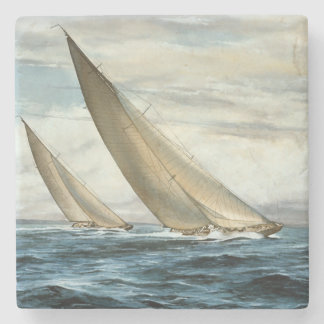 Dessous-de-verre En Pierre Peinture nautique classique 