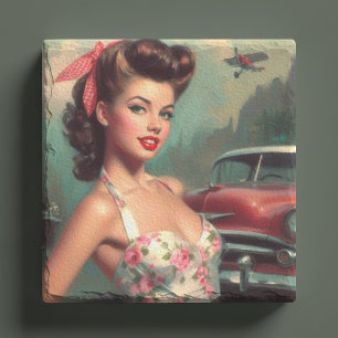 Dessous-de-verre En Pierre Peinture vintage mignonne