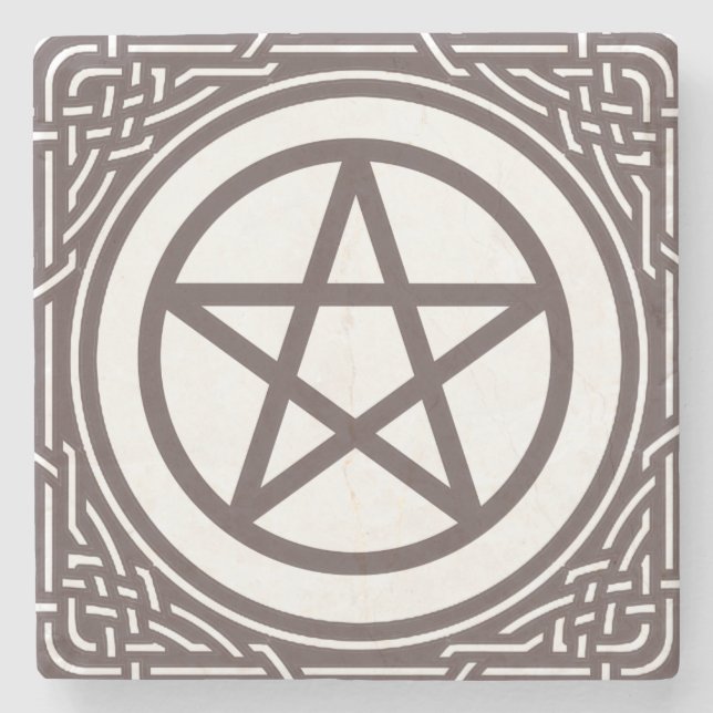 Dessous-de-verre En Pierre Pentacle de l'autel - (Devant)