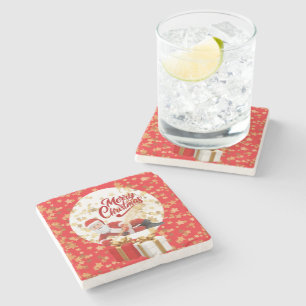 Dessous-de-verre En Pierre Père Noël cool Vacances de Noël à Noël 🎅