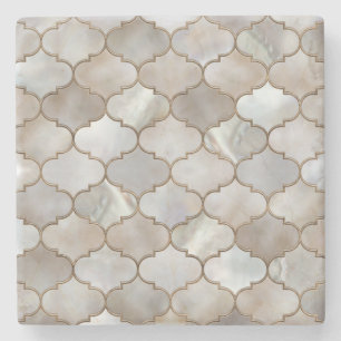 Dessous-de-verre En Pierre Perle et or marocain