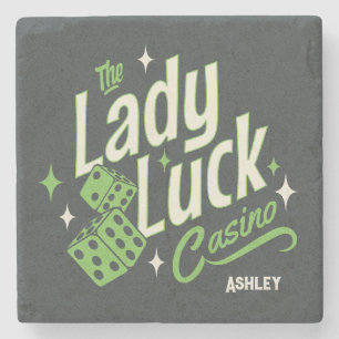 Dessous-de-verre En Pierre Personnalisé Lady Luck Casino
