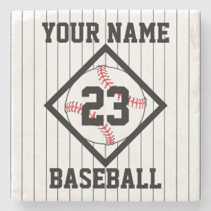 Dessous-de-verre En Pierre Personnalisé VOTRE NOM Baseball