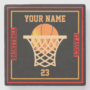 Dessous-de-verre En Pierre Personnalisé VOTRE NOM Basketball
