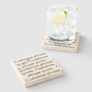 Dessous-de-verre En Pierre Personnaliser phrase citation, élégantes lettres