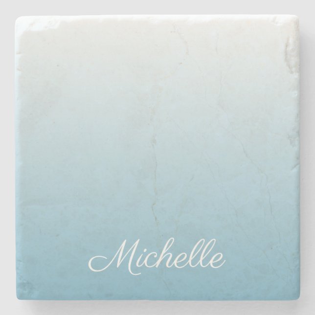 Dessous-de-verre En Pierre Personnel gradient ombre angel blue (Devant)