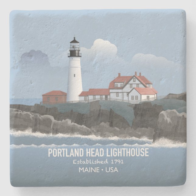 Dessous-de-verre En Pierre Phare de Portland Head (Devant)