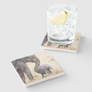 Dessous-de-verre En Pierre Photo d'amour maternel