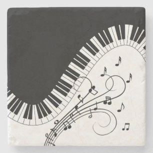 Dessous-de-verre En Pierre Piano Keyboard Music Design