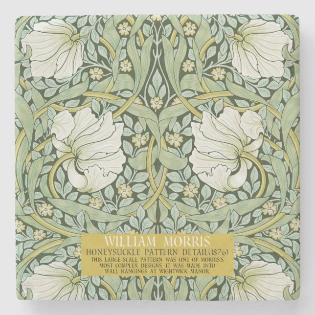 Dessous-de-verre En Pierre Pimpernel Design par William Morris (Devant)