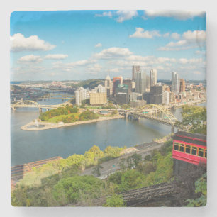 Dessous-de-verre En Pierre Pittsburgh Pennsylvania Duquesne Incline View