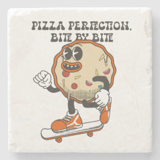 Dessous-de-verre En Pierre Pizza perfection, morsure par morsure