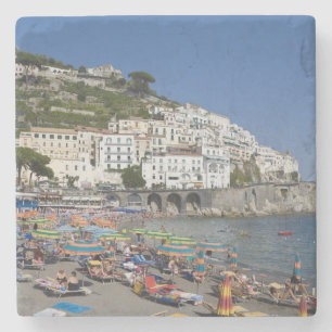 Dessous-de-verre En Pierre Plage à Amalfi, Campanie, Italie