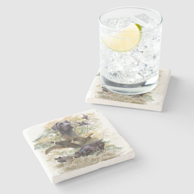Dessous-de-verre En Pierre Pointeurs germains (GSP) (Côté)