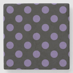 Dessous-de-verre En Pierre Pois ultra violets en noir