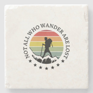 Dessous-de-verre En Pierre Poison de Camper Not All Who Wander Are Lost Bir