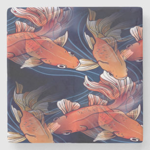 Dessous-de-verre En Pierre Poisson japonais Koi