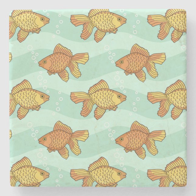 Dessous-de-verre En Pierre Poisson-motif (Devant)