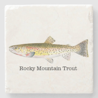 Dessous-de-verre En Pierre Poissons de truite de montagne rocheuse