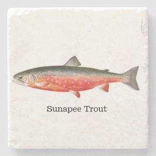 Dessous-de-verre En Pierre Poissons de truite de Sunapee