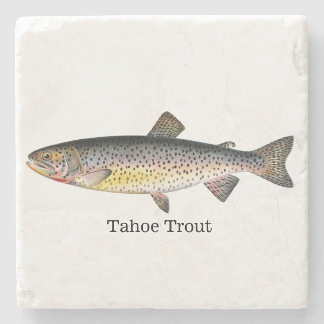 Dessous-de-verre En Pierre Poissons de truite de Tahoe (Devant)