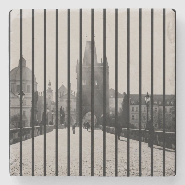 Dessous-de-verre En Pierre Pont Charles à Prague (Devant)