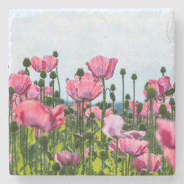 Dessous-de-verre En Pierre Poppies roses