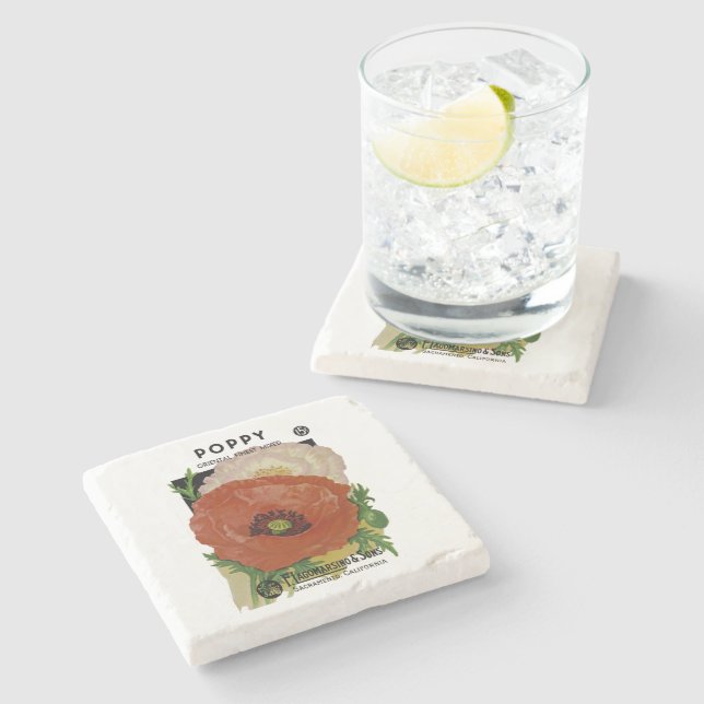 Dessous-de-verre En Pierre Poppy (Côté)