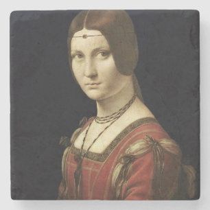 Dessous-de-verre En Pierre Portrait de Madame de la cour de Milan