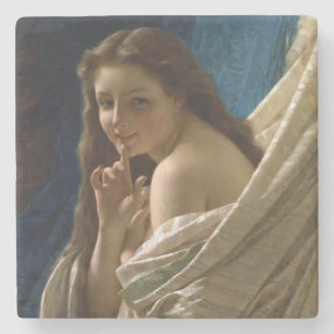 Dessous-de-verre En Pierre Portrait d'une jeune beauté séductrice