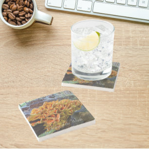 Dessous-de-verre En Pierre Poulet orange du champignon des bois