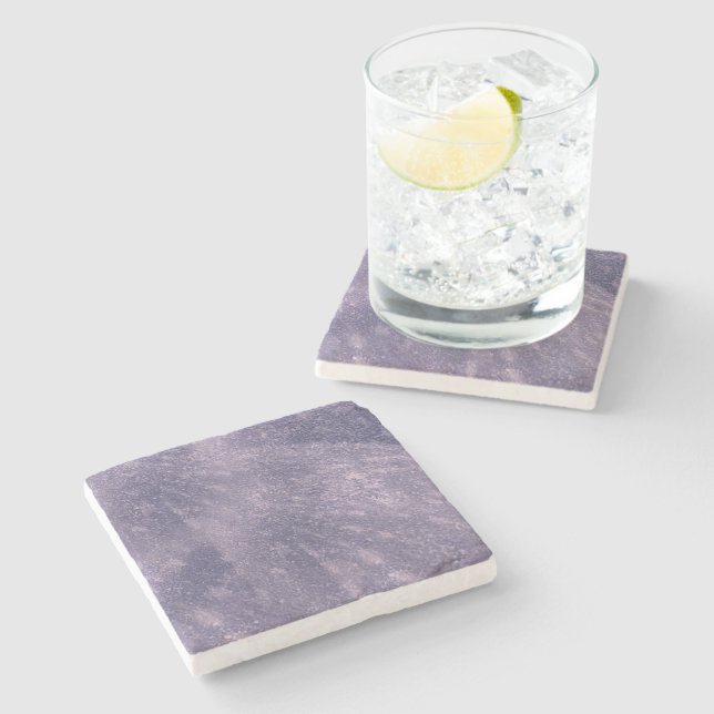 Dessous-de-verre En Pierre Pourpre texturisé de lavande (Côté)