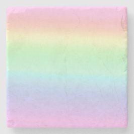 Dessous-de-verre En Pierre Pretty Pastel Ombre Rainbow