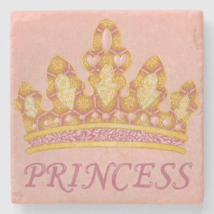 Dessous-de-verre En Pierre Princesse ornée de bijoux Crown par Chariklia