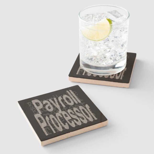 Dessous-de-verre En Pierre Processeur Payroll Extraordinaire (Côté)