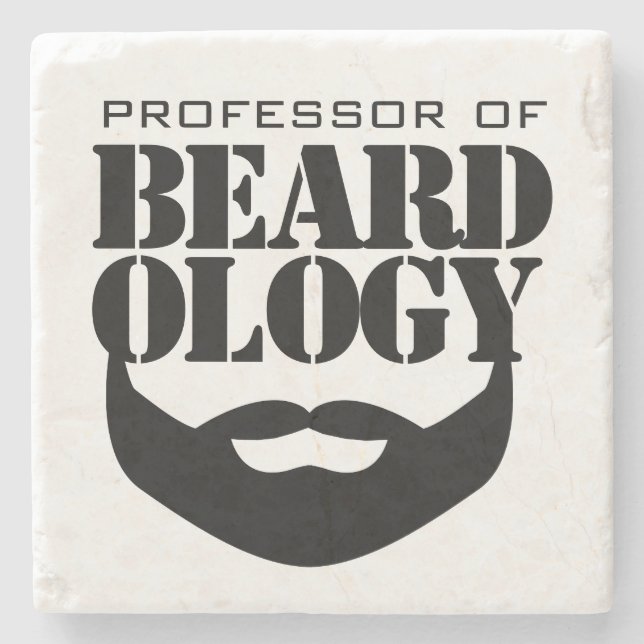Dessous-de-verre En Pierre Professeur amusant de Beardologie (Devant)