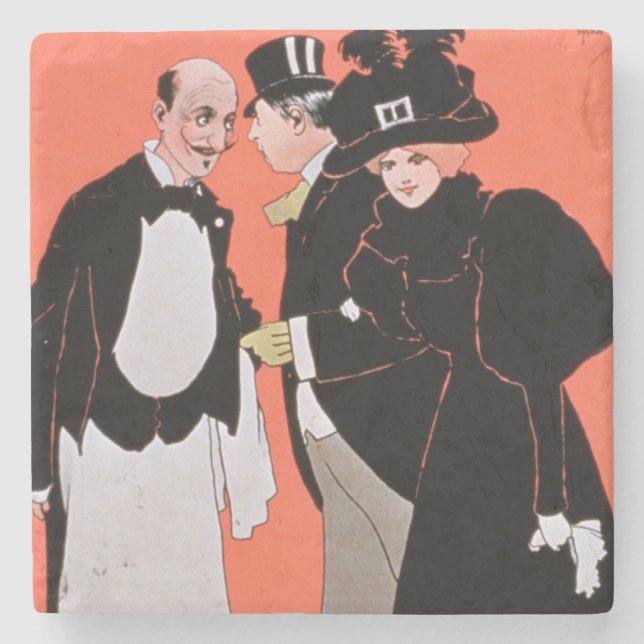 Dessous-de-verre En Pierre Publicité pendant "une nuit", au vaudeville (Devant)